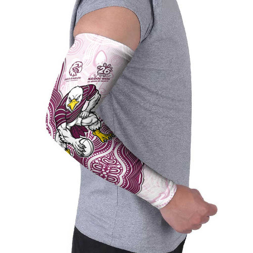 Manly Warringah Sea Eagles NAIDOC Week 2026 Arm Sleeves First Nations of Australia Aboriginal Mascot Rugby