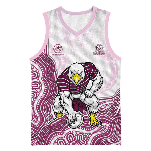 Manly Warringah Sea Eagles NAIDOC Week 2026 Basketball Jersey First Nations of Australia Aboriginal Mascot Rugby