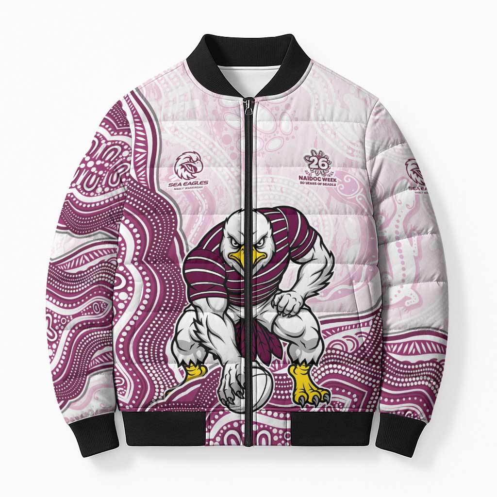 Manly Warringah Sea Eagles NAIDOC Week 2026 Bomber Puffer Jacket First Nations of Australia Aboriginal Mascot Rugby