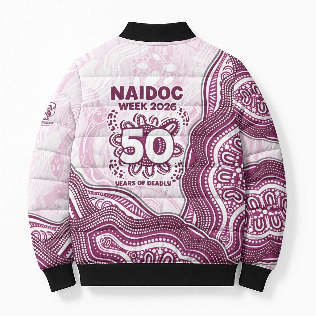 Manly Warringah Sea Eagles NAIDOC Week 2026 Bomber Puffer Jacket First Nations of Australia Aboriginal Mascot Rugby