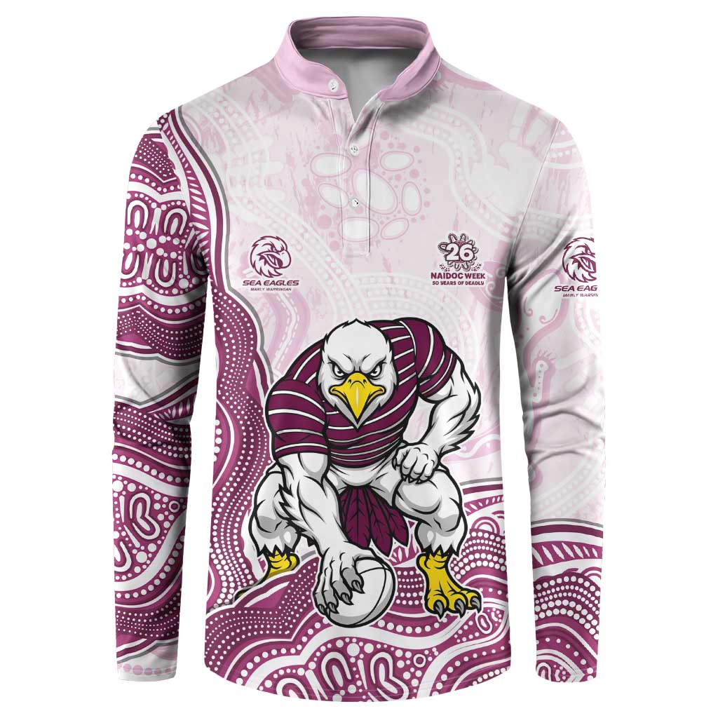 Manly Warringah Sea Eagles NAIDOC Week 2026 Button Sweatshirt First Nations of Australia Aboriginal Mascot Rugby