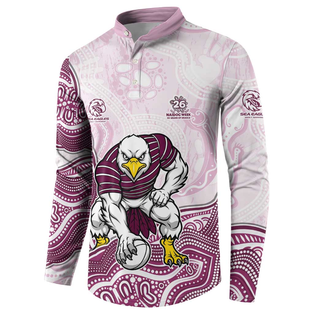 Manly Warringah Sea Eagles NAIDOC Week 2026 Button Sweatshirt First Nations of Australia Aboriginal Mascot Rugby