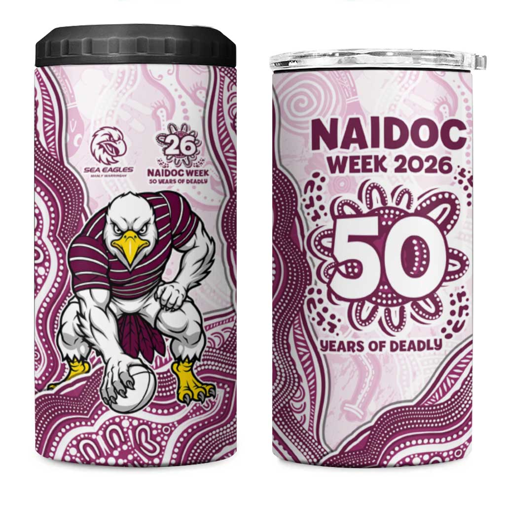 Manly Warringah Sea Eagles NAIDOC Week 2026 4 in 1 Can Cooler Tumbler First Nations of Australia Aboriginal Mascot Rugby