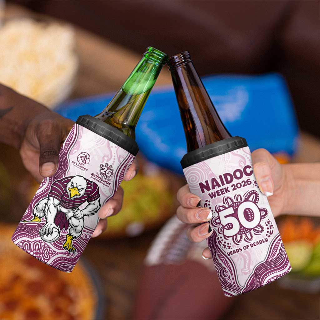 Manly Warringah Sea Eagles NAIDOC Week 2026 4 in 1 Can Cooler Tumbler First Nations of Australia Aboriginal Mascot Rugby