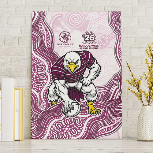 Manly Warringah Sea Eagles NAIDOC Week 2026 Canvas Wall Art First Nations of Australia Aboriginal Mascot Rugby