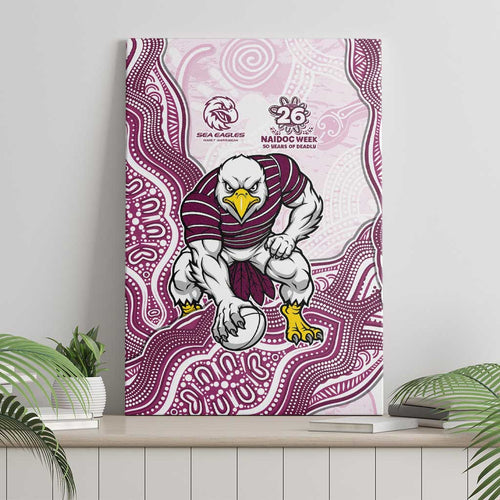 Manly Warringah Sea Eagles NAIDOC Week 2026 Canvas Wall Art First Nations of Australia Aboriginal Mascot Rugby