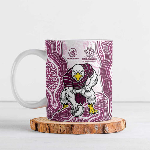 Manly Warringah Sea Eagles NAIDOC Week 2026 Ceramic Mug First Nations of Australia Aboriginal Mascot Rugby