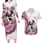Manly Warringah Sea Eagles NAIDOC Week 2026 Couples Matching Long Sleeve Bodycon Dress and Hawaiian Shirt First Nations of Australia Aboriginal Mascot Rugby