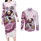 Manly Warringah Sea Eagles NAIDOC Week 2026 Couples Matching Long Sleeve Bodycon Dress and Long Sleeve Button Shirt First Nations of Australia Aboriginal Mascot Rugby