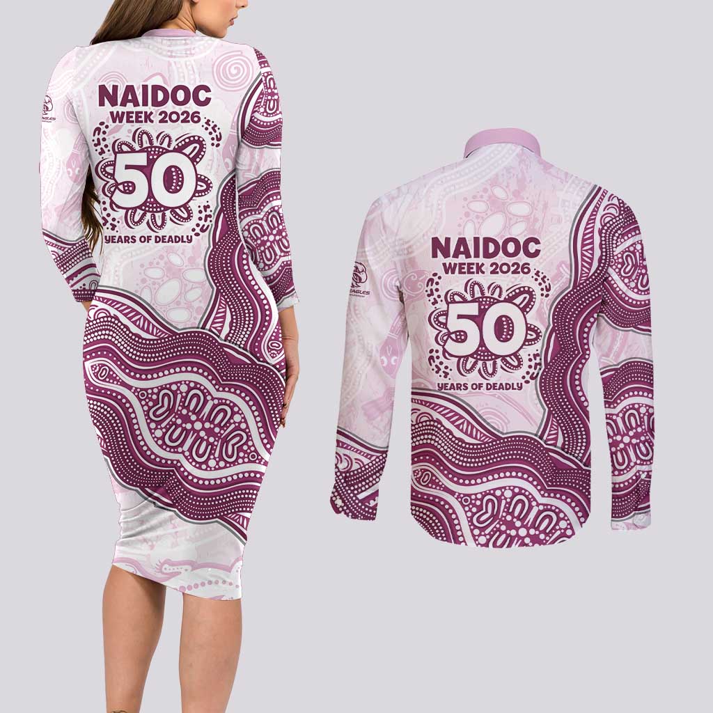 Manly Warringah Sea Eagles NAIDOC Week 2026 Couples Matching Long Sleeve Bodycon Dress and Long Sleeve Button Shirt First Nations of Australia Aboriginal Mascot Rugby