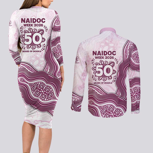 Manly Warringah Sea Eagles NAIDOC Week 2026 Couples Matching Long Sleeve Bodycon Dress and Long Sleeve Button Shirt First Nations of Australia Aboriginal Mascot Rugby