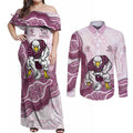 Manly Warringah Sea Eagles NAIDOC Week 2026 Couples Matching Off Shoulder Maxi Dress and Long Sleeve Button Shirt First Nations of Australia Aboriginal Mascot Rugby