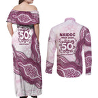 Manly Warringah Sea Eagles NAIDOC Week 2026 Couples Matching Off Shoulder Maxi Dress and Long Sleeve Button Shirt First Nations of Australia Aboriginal Mascot Rugby
