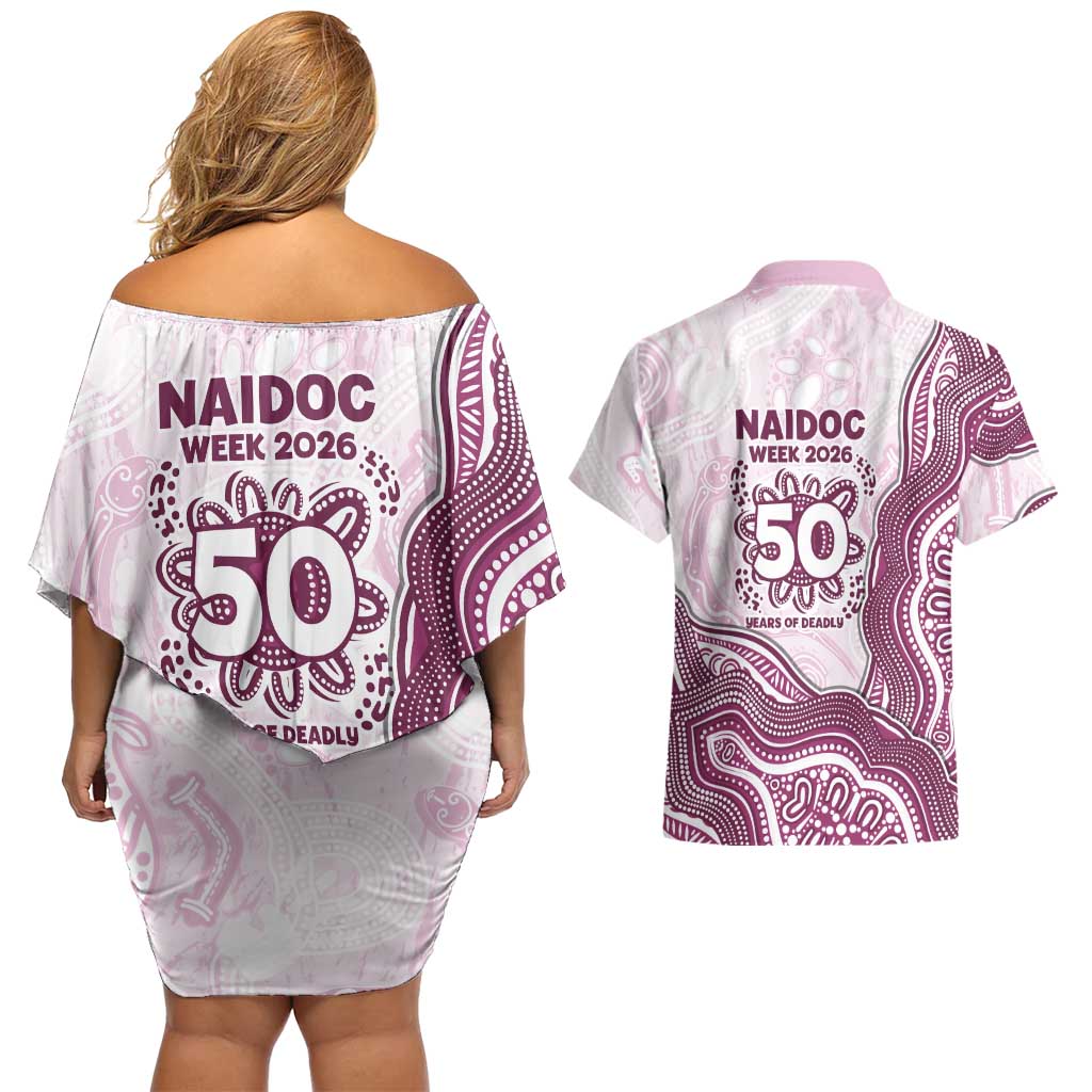 Manly Warringah Sea Eagles NAIDOC Week 2026 Couples Matching Off Shoulder Short Dress and Hawaiian Shirt First Nations of Australia Aboriginal Mascot Rugby