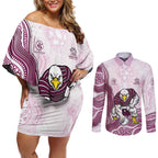 Manly Warringah Sea Eagles NAIDOC Week 2026 Couples Matching Off Shoulder Short Dress and Long Sleeve Button Shirt First Nations of Australia Aboriginal Mascot Rugby