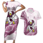 Manly Warringah Sea Eagles NAIDOC Week 2026 Couples Matching Short Sleeve Bodycon Dress and Hawaiian Shirt First Nations of Australia Aboriginal Mascot Rugby