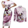 Manly Warringah Sea Eagles NAIDOC Week 2026 Couples Matching Short Sleeve Bodycon Dress and Long Sleeve Button Shirt First Nations of Australia Aboriginal Mascot Rugby