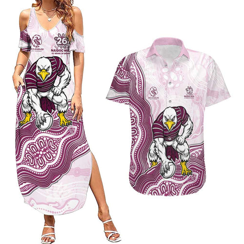 Manly Warringah Sea Eagles NAIDOC Week 2026 Couples Matching Summer Maxi Dress and Hawaiian Shirt First Nations of Australia Aboriginal Mascot Rugby
