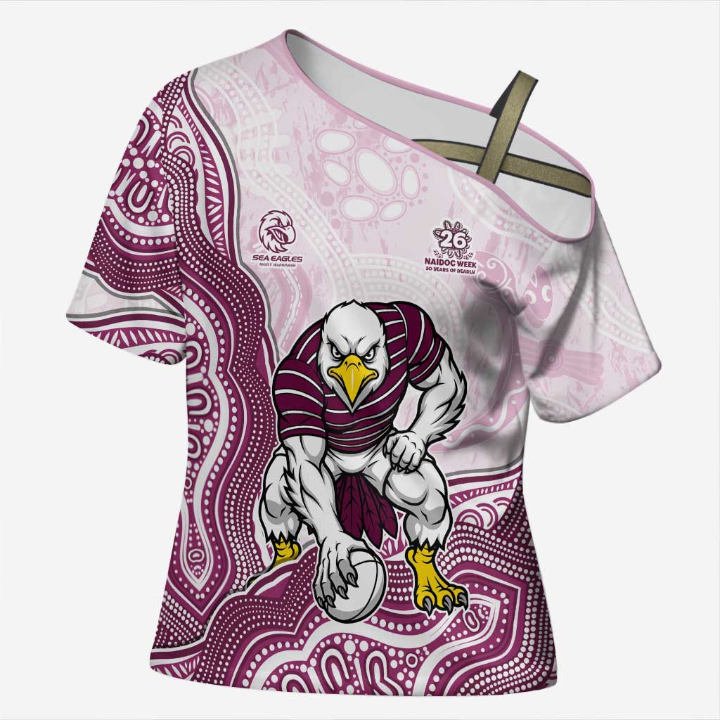 Manly Warringah Sea Eagles NAIDOC Week 2026 Cross Shoulder Shirt First Nations of Australia Aboriginal Mascot Rugby