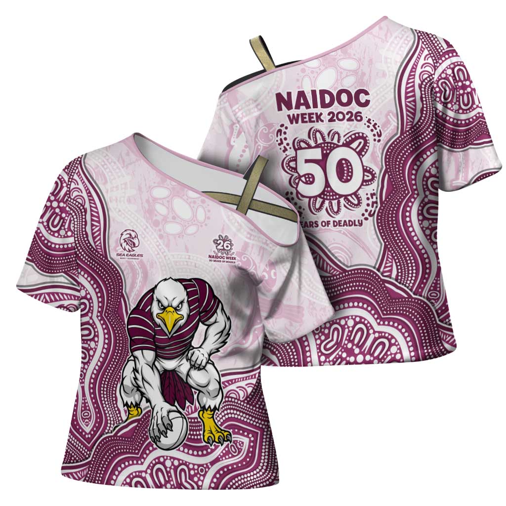 Manly Warringah Sea Eagles NAIDOC Week 2026 Cross Shoulder Shirt First Nations of Australia Aboriginal Mascot Rugby