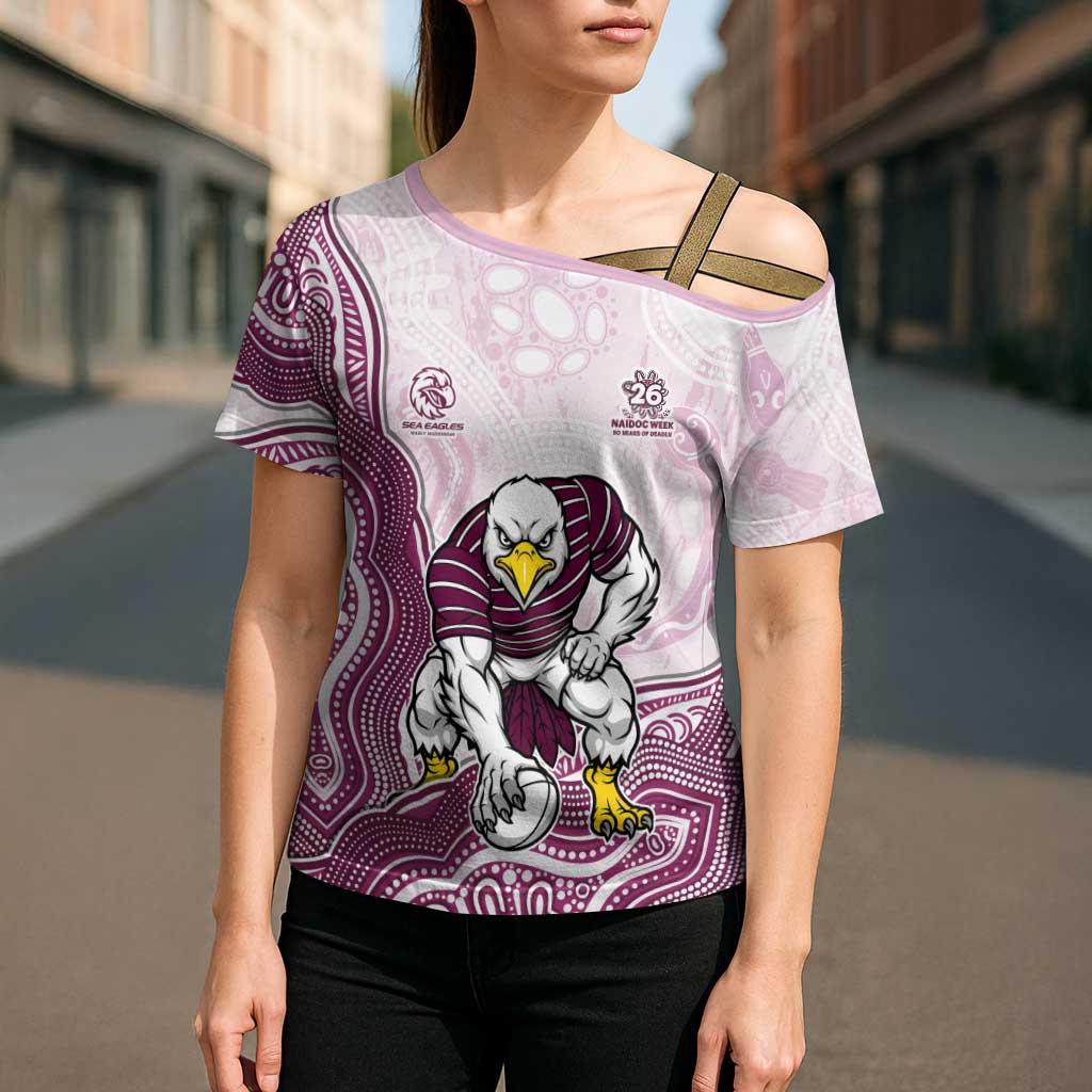 Manly Warringah Sea Eagles NAIDOC Week 2026 Cross Shoulder Shirt First Nations of Australia Aboriginal Mascot Rugby