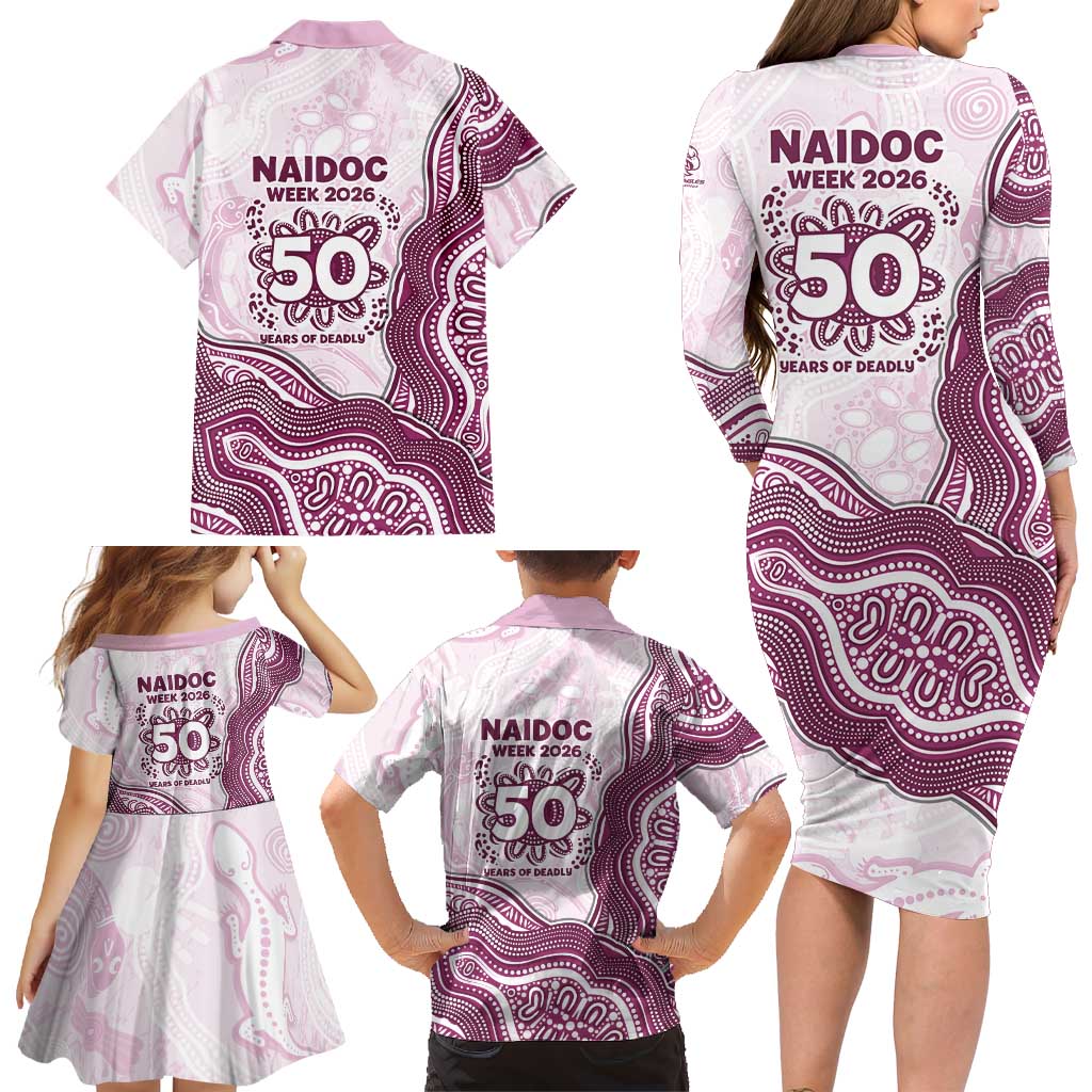 Manly Warringah Sea Eagles NAIDOC Week 2026 Family Matching Long Sleeve Bodycon Dress and Hawaiian Shirt First Nations of Australia Aboriginal Mascot Rugby