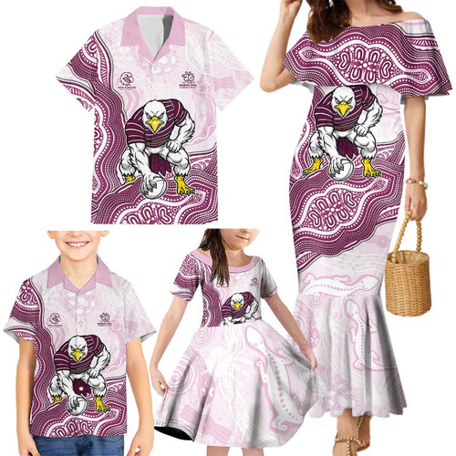Manly Warringah Sea Eagles NAIDOC Week 2026 Family Matching Mermaid Dress and Hawaiian Shirt First Nations of Australia Aboriginal Mascot Rugby