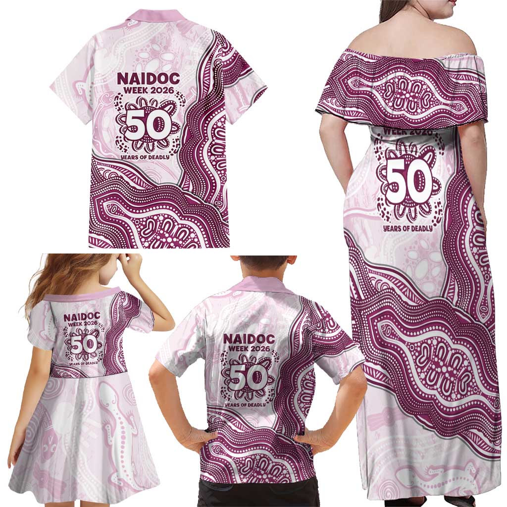 Manly Warringah Sea Eagles NAIDOC Week 2026 Family Matching Off Shoulder Maxi Dress and Hawaiian Shirt First Nations of Australia Aboriginal Mascot Rugby