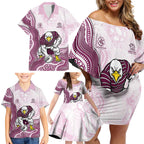 Manly Warringah Sea Eagles NAIDOC Week 2026 Family Matching Off Shoulder Short Dress and Hawaiian Shirt First Nations of Australia Aboriginal Mascot Rugby