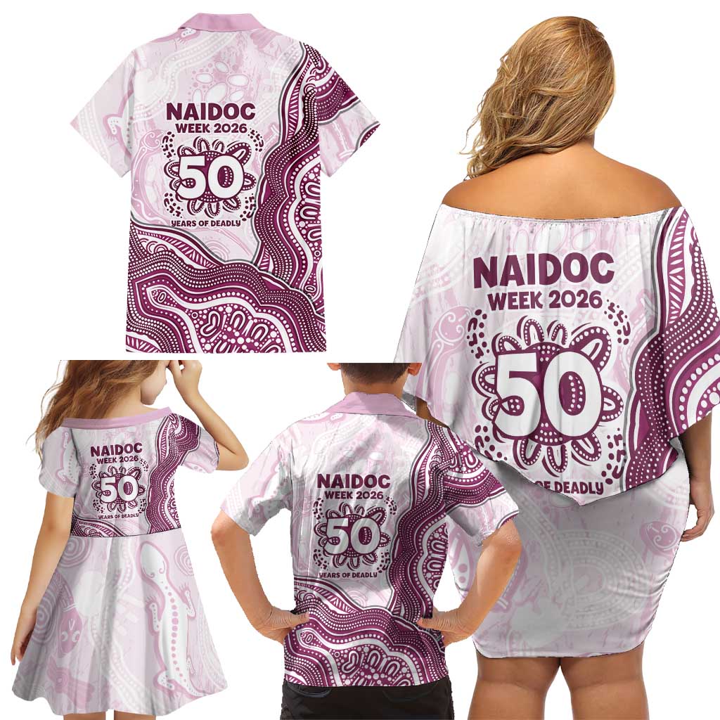 Manly Warringah Sea Eagles NAIDOC Week 2026 Family Matching Off Shoulder Short Dress and Hawaiian Shirt First Nations of Australia Aboriginal Mascot Rugby