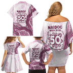 Manly Warringah Sea Eagles NAIDOC Week 2026 Family Matching Off Shoulder Short Dress and Hawaiian Shirt First Nations of Australia Aboriginal Mascot Rugby