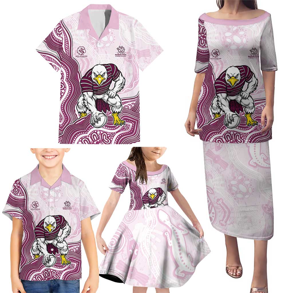 Manly Warringah Sea Eagles NAIDOC Week 2026 Family Matching Puletasi and Hawaiian Shirt First Nations of Australia Aboriginal Mascot Rugby