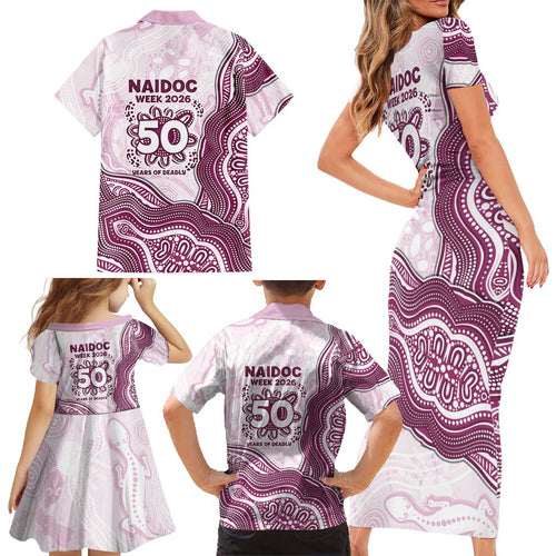 Manly Warringah Sea Eagles NAIDOC Week 2026 Family Matching Short Sleeve Bodycon Dress and Hawaiian Shirt First Nations of Australia Aboriginal Mascot Rugby