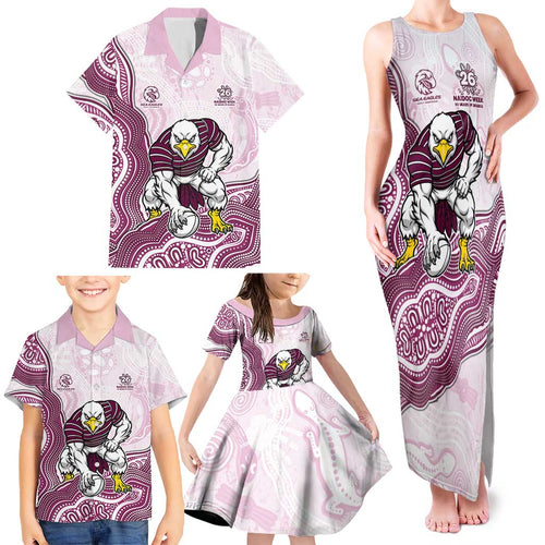 Manly Warringah Sea Eagles NAIDOC Week 2026 Family Matching Tank Maxi Dress and Hawaiian Shirt First Nations of Australia Aboriginal Mascot Rugby