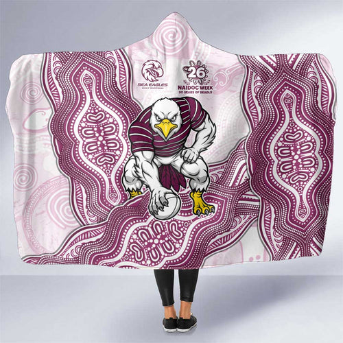 Manly Warringah Sea Eagles NAIDOC Week 2026 Hooded Blanket First Nations of Australia Aboriginal Mascot Rugby