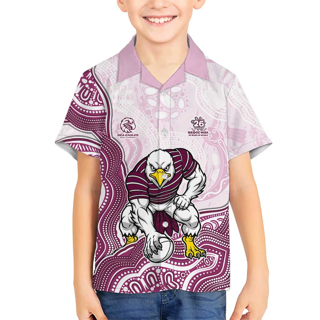 Manly Warringah Sea Eagles NAIDOC Week 2026 Kid Hawaiian Shirt First Nations of Australia Aboriginal Mascot Rugby