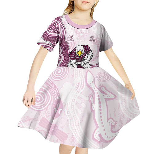 Manly Warringah Sea Eagles NAIDOC Week 2026 Kid Short Sleeve Dress First Nations of Australia Aboriginal Mascot Rugby