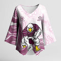 Manly Warringah Sea Eagles NAIDOC Week 2026 Kimono Sleeve Blouse First Nations of Australia Aboriginal Mascot Rugby