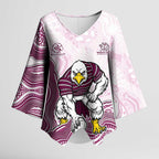 Manly Warringah Sea Eagles NAIDOC Week 2026 Kimono Sleeve Blouse First Nations of Australia Aboriginal Mascot Rugby