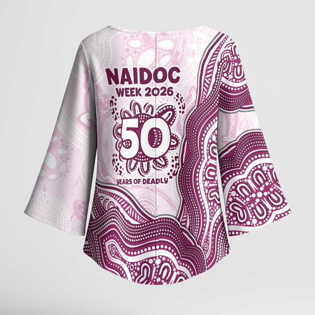 Manly Warringah Sea Eagles NAIDOC Week 2026 Kimono Sleeve Blouse First Nations of Australia Aboriginal Mascot Rugby