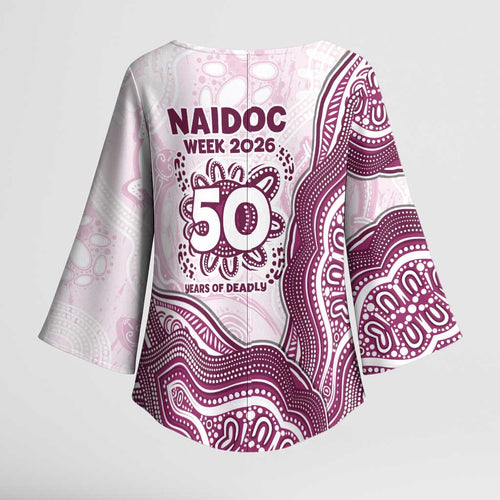 Manly Warringah Sea Eagles NAIDOC Week 2026 Kimono Sleeve Blouse First Nations of Australia Aboriginal Mascot Rugby
