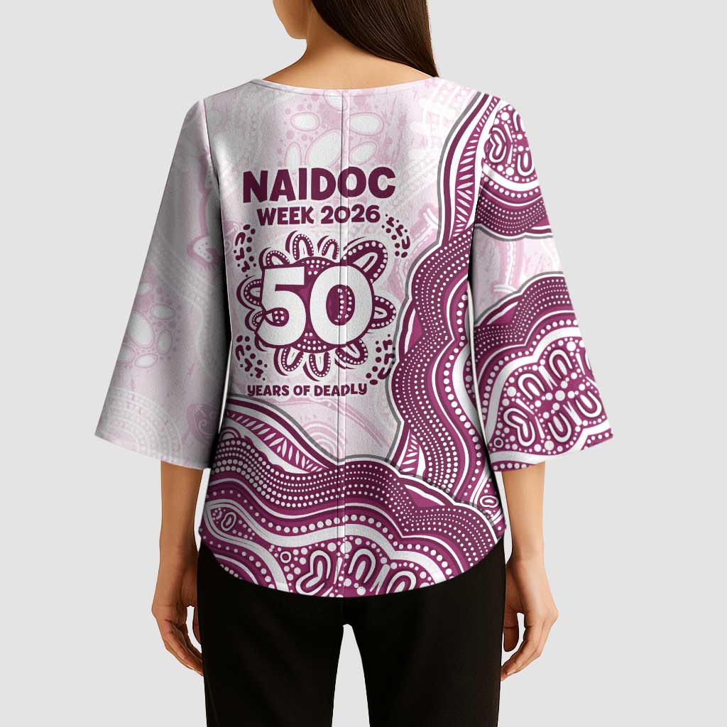 Manly Warringah Sea Eagles NAIDOC Week 2026 Kimono Sleeve Blouse First Nations of Australia Aboriginal Mascot Rugby