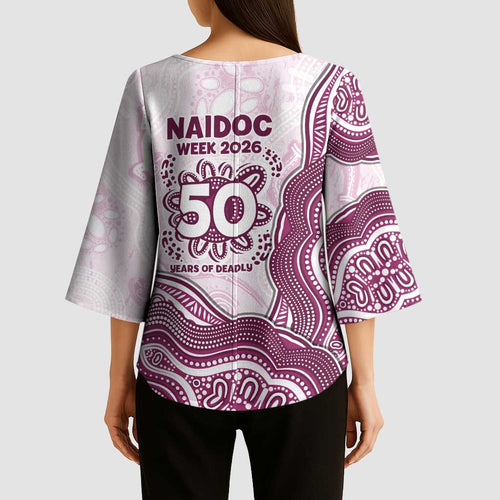 Manly Warringah Sea Eagles NAIDOC Week 2026 Kimono Sleeve Blouse First Nations of Australia Aboriginal Mascot Rugby