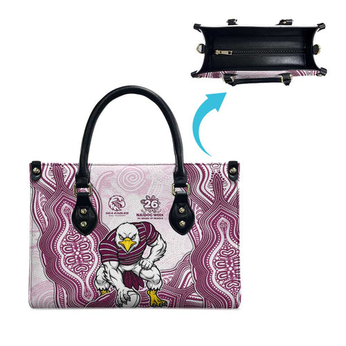 Manly Warringah Sea Eagles NAIDOC Week 2026 Leather Bag First Nations of Australia Aboriginal Mascot Rugby
