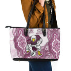 Manly Warringah Sea Eagles NAIDOC Week 2026 Leather Tote Bag First Nations of Australia Aboriginal Mascot Rugby
