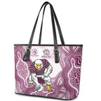 Manly Warringah Sea Eagles NAIDOC Week 2026 Leather Tote Bag First Nations of Australia Aboriginal Mascot Rugby