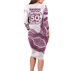 Manly Warringah Sea Eagles NAIDOC Week 2026 Long Sleeve Bodycon Dress First Nations of Australia Aboriginal Mascot Rugby
