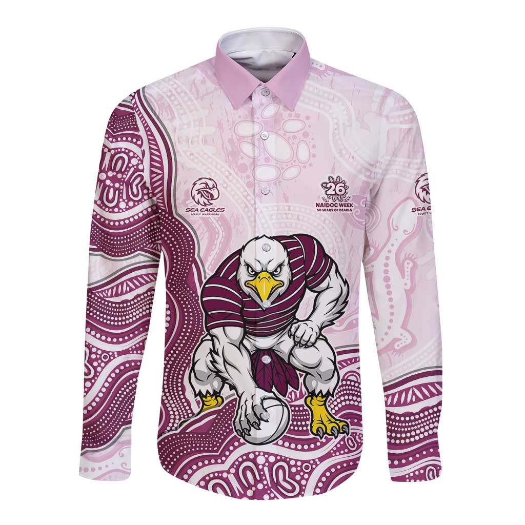 Manly Warringah Sea Eagles NAIDOC Week 2026 Long Sleeve Button Shirt First Nations of Australia Aboriginal Mascot Rugby