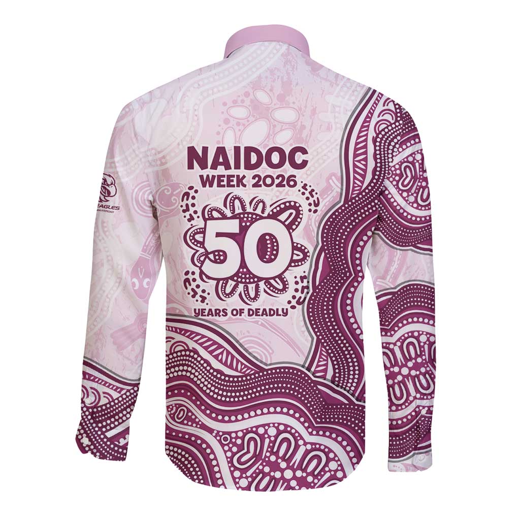 Manly Warringah Sea Eagles NAIDOC Week 2026 Long Sleeve Button Shirt First Nations of Australia Aboriginal Mascot Rugby