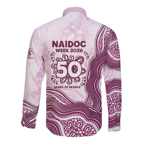Manly Warringah Sea Eagles NAIDOC Week 2026 Long Sleeve Button Shirt First Nations of Australia Aboriginal Mascot Rugby
